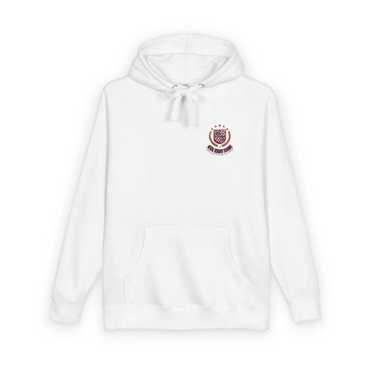 She Rich Core White Fleece Hoodie – $45