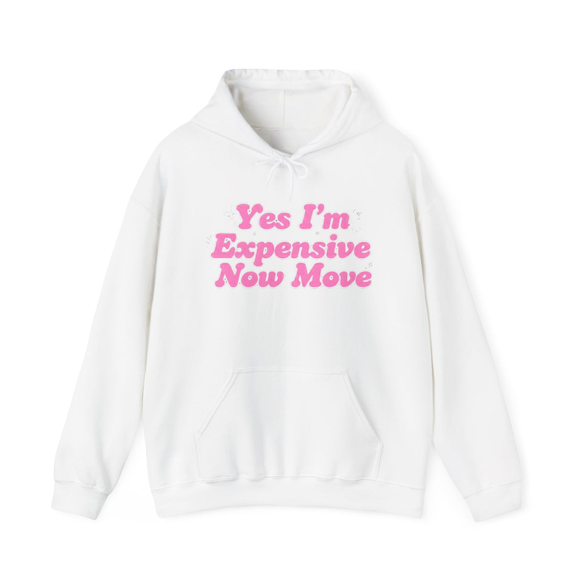 "Yes I’m Expensive Now Move" Pullover Hoodie – $45