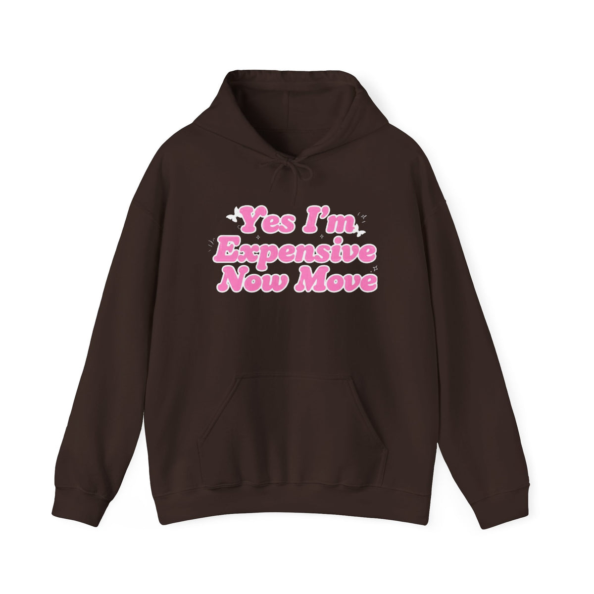 "Yes I’m Expensive Now Move" Pullover Hoodie – $45